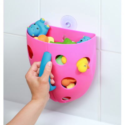 Органайзер для игрушек в ванной 262 цвет: розовый