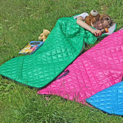 Детский туристический спальный мешок Green 155*65 см.
