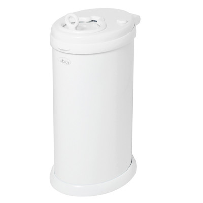 Безкассетный накопитель детских подгузников Steel diaper pail White