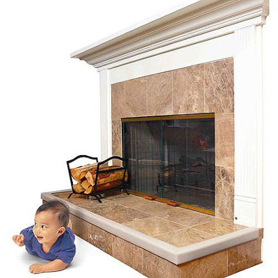Захист на кути і гострі поверхні біля каміна Fireplace guard plus 2 corners grey/сірий