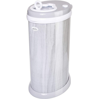 Безкассетный накопитель детских подгузников Steel diaper pail Grey wood grain