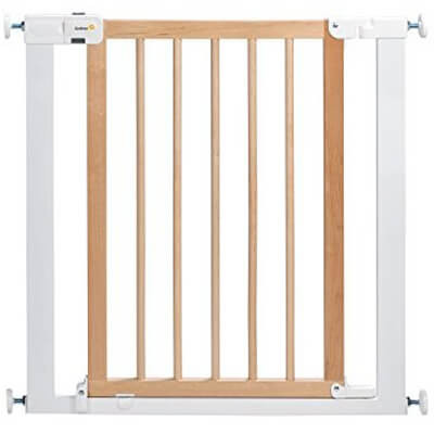 Дверне огородження Easy close wood and metal 73-80 см білий/дерево